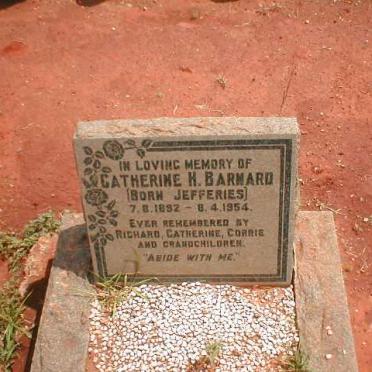 BARNARD  Catherine nee JEFFERIES 1892-1954