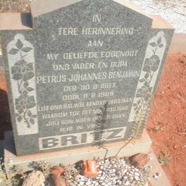 BRITZ Petrus Johannes Benjamin 1907-1969