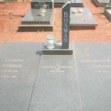 BOSMAN Lourens Lemmer 1901 - 1988 &amp; Elizabeth Maria Johanna 1905 -