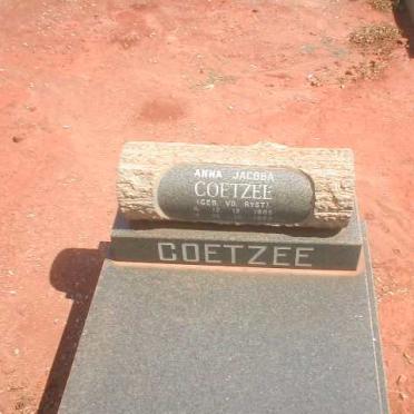 COETZEE Anna Jacoba geb. V.D. RYST 1905-19?0