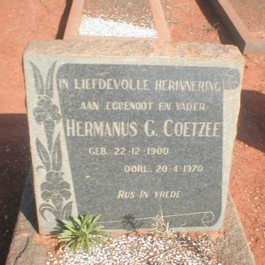 COETZEE Hermanus G. 1900-1970