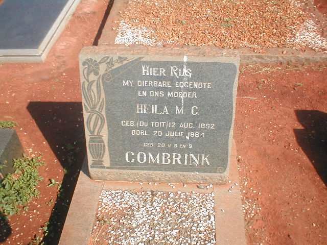 COMBRINK Heila M.C. nee DU TOIT 1892-1964