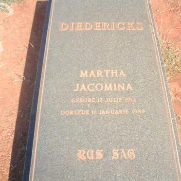 DIEDERICKS Martha Jacomina 1912-1989