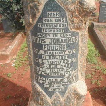 FOUCHÉ Louis Johannes 1881-1940