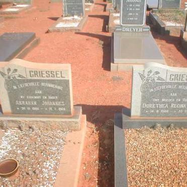 GRIESSEL Abraham Johannes 1908-1968 &amp; Dorethea Regina BOY 1908-1989