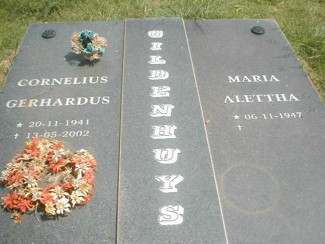 GILDENHUYS Cornelius Gerhardus 1941-2002 &amp; Maria Alettha 1947-