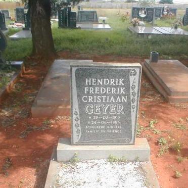 GEYER Hendrik Frederik Christiaan 1915-1986
