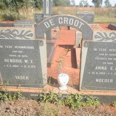 GROOT Hendrik W.E., de 1904-1971 &amp; Anna E.M. 1905-1970