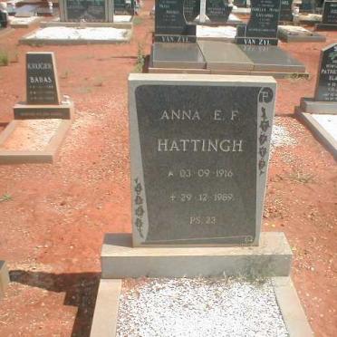 HATTINGH Anna E.F. 1916-1989