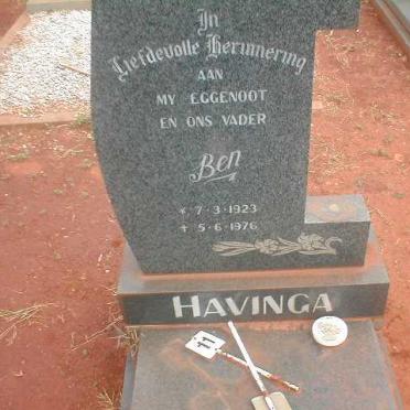 HAVINGA Ben 1923-1976