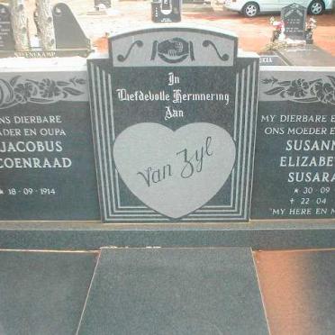 ZYL Jacobus Coenraad, van 1914- &amp; Susanna Elizabeth Susara 1917-1994