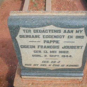 JOUBERT Gideon Francois 1882-1944