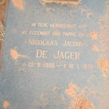 JAGER Nicolaas Jacobus, de 1906-1979