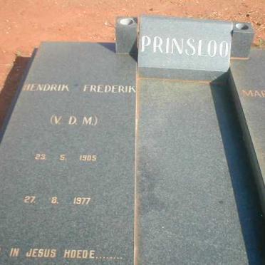 PRINSLOO Hendrik Frederik 1905-1977