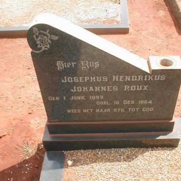 ROUX Josephus Hendrikus Johannes 1893-1964