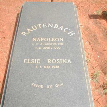 RAUTENBACH Napoleon 1912-1990 &amp; Elsie Rosina 1928-