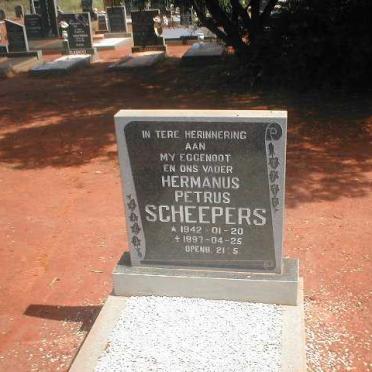 SCHEEPERS Hermanus Petrus 1942-1997