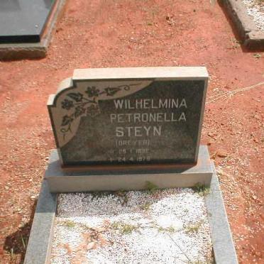 STEYN Wilhelmina Petronella nee DREYER 1892-1978