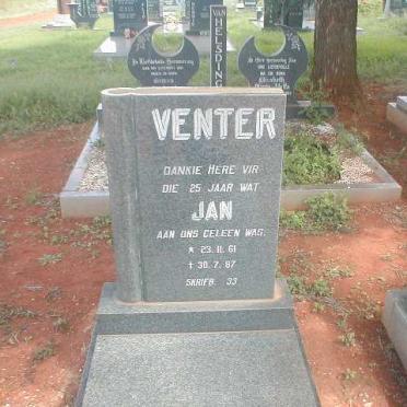 VENTER Jan 1961-1987