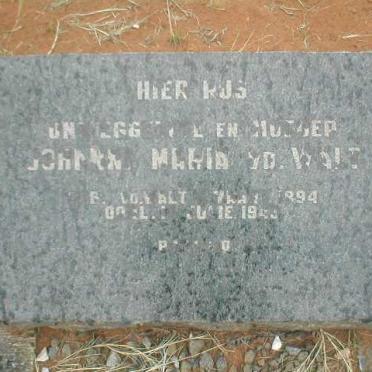 WALT Johanna Maria, vd 1894 - 1943