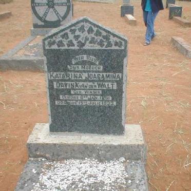 WALT Katrina Joacamina Davina, van der nee VENTER 1851 - 1933