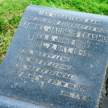 ERASMUS Gabriel Jacobus 1868-1943