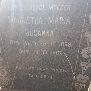 WESTHUIZEN Magrietha Maria Susanna, van der nee NEL 1883-1967