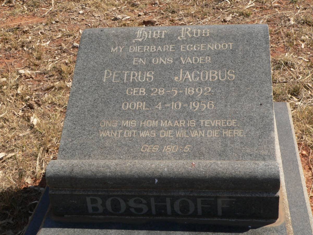 BOSHOFF Petrus Jacobus 1892-1956