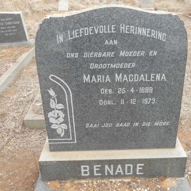 BENADE Mathys Johannes 1882-1966 &amp; Maria Magdalena 1889-1973