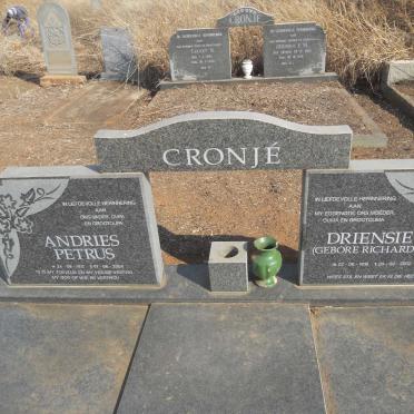 CRONJE Andries Petrus 1917-2004 &amp; Driensie RICHARDS 1919-2002