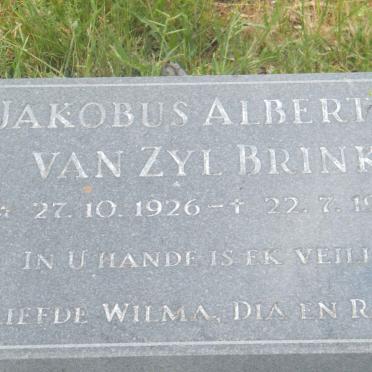 BRINK Jakobus Albertus Van Zyl 1926-1992