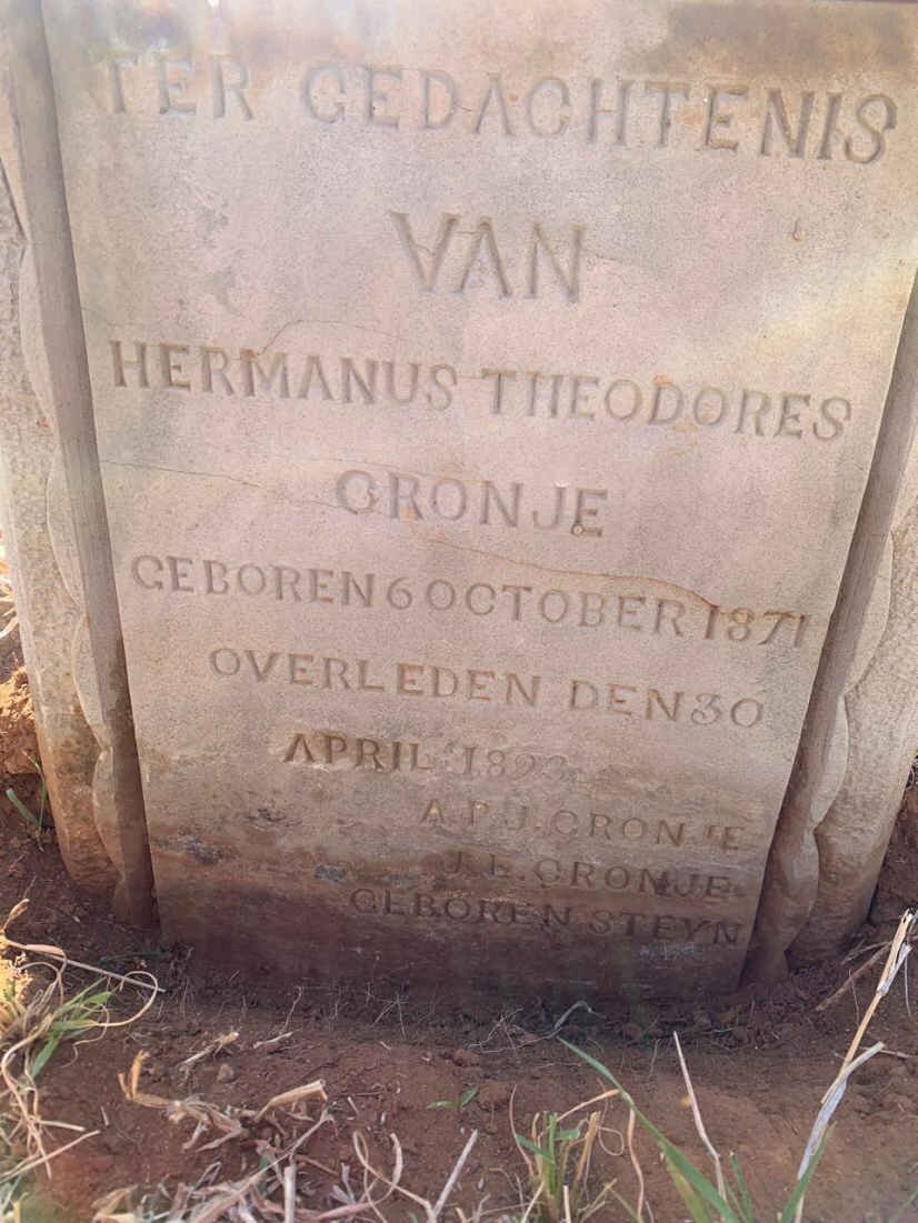 CRONJE Hermanus Theodores 1871-1893