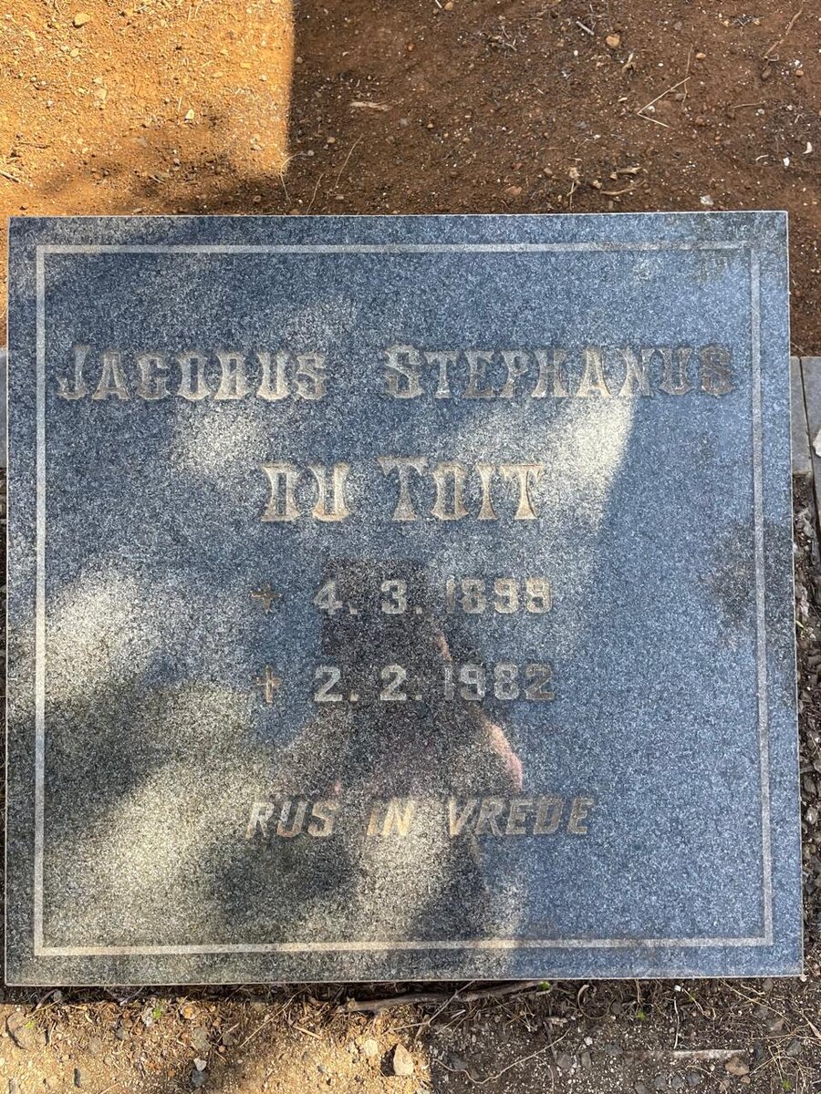 TOIT Jacobus Stephanus, du 1899-1982