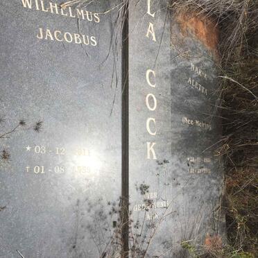 COCK Wilhelmus Jacobus, la 1911-1989 &amp; Maria Aletta MEIRING 1903-1981