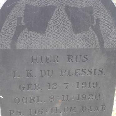 PLESSIS L.K., du 1919-1920