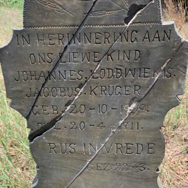 KRUGER Johannes Lodewiekis Jacobus 1909-1911