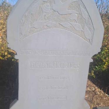 CELLIERS Elizabeth J.M. nee ROBBERTSE 1857-1933