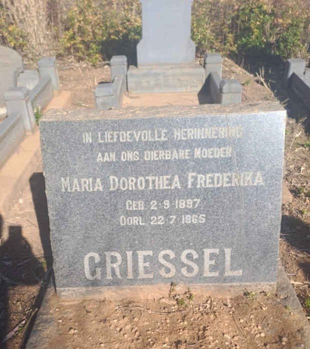 GRIESSEL Maria Dorothea Frederika 1897-1965