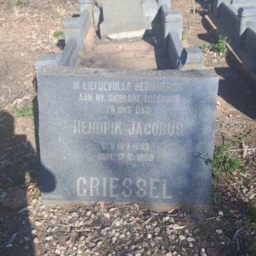 GRIESSEL Hendrik Jacobus 189?-19?9