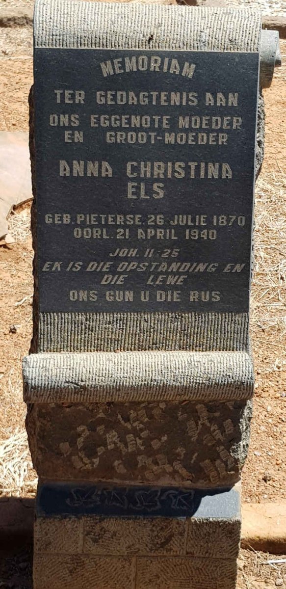 ELS Anna Christina nee PIETERSE 1870-1940