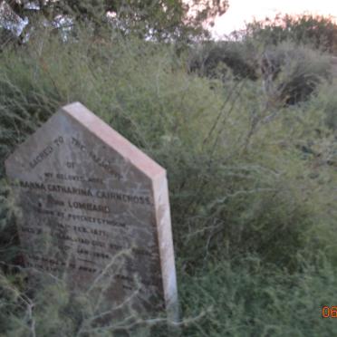 CAIRNCROSS Johanna Catharina nee LOMBARD 1871-1894