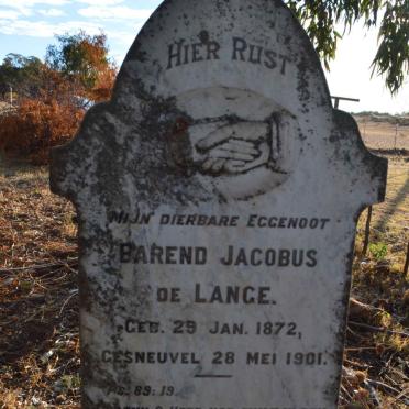 LANGE Barend Jacobus, de 1872-1901