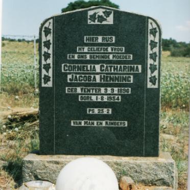HENNING Cornelia Catharina Jacoba nee VENTER 1890-1954