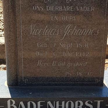 BADENHORST Nicolaas Johannes 1891-1942