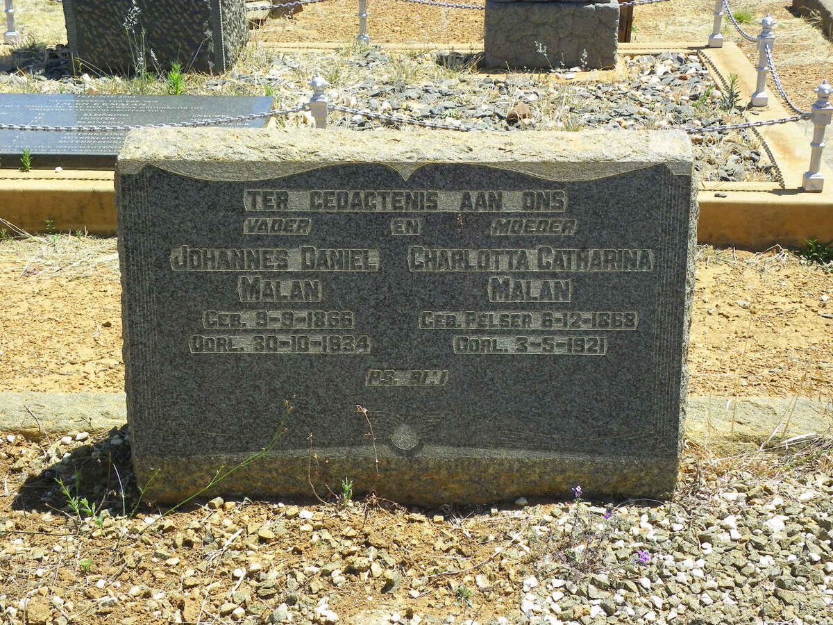 MALAN Johannes Daniel 1866-1934 &amp; Charlotta Catharina PELSER 1868-1921