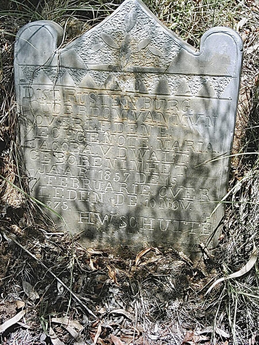 SCHUTTE Maria Jacoba nee VAN DER WALT 1857-1875