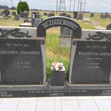 BEZUIDENHOUT Jacobus Johannes 1907-1973 &amp; Magrietha Louisa DE BRUYN 1908-1995
