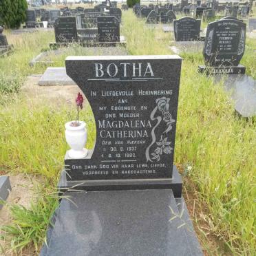 BOTHA Magdalena Catherina nee VAN NIEKERK 1937-1982