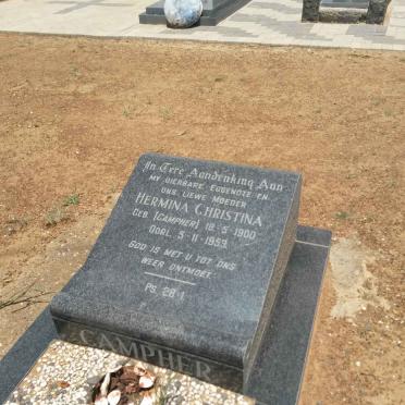 CAMPHER Hermina Christina nee CAMPHER 1900-1953