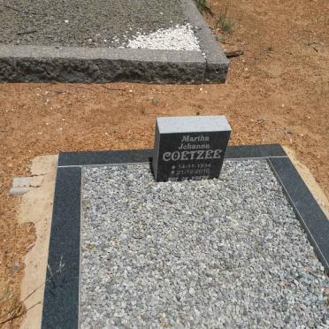 COETZEE Martha Johanna 1934-2010